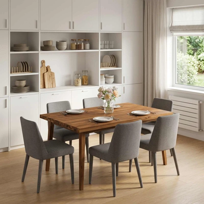 vidaXL Bordplade i massivt akacietræ 90 x 90 x 3,2 cm - Natur