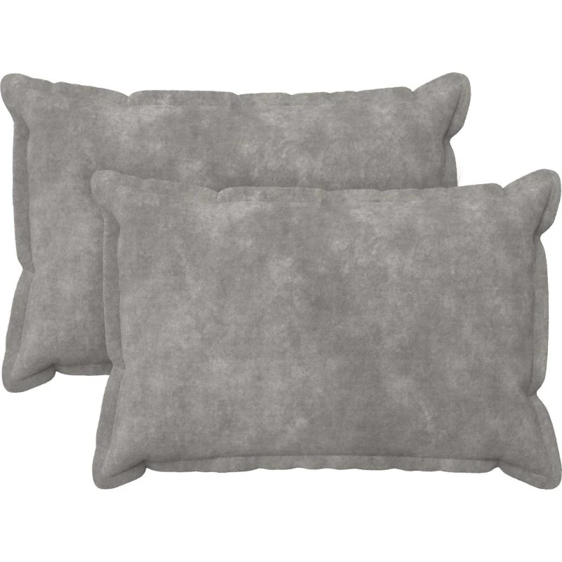 vidaXL HOUTEN Pudebetræk 2 stk. Lysegrå 30 x 50 cm Mikrofleece