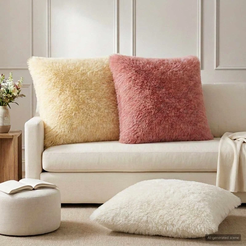 vidaXL HEERLEN Pudebetræk 6 stk. Lyserød 80x80 cm PV Fleece