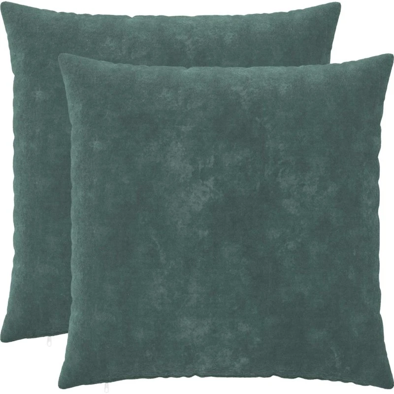 vidaXL HEERLEN Pudebetræk 2 stk. Hav Blå 65x65 cm Mikrofiber Fleece