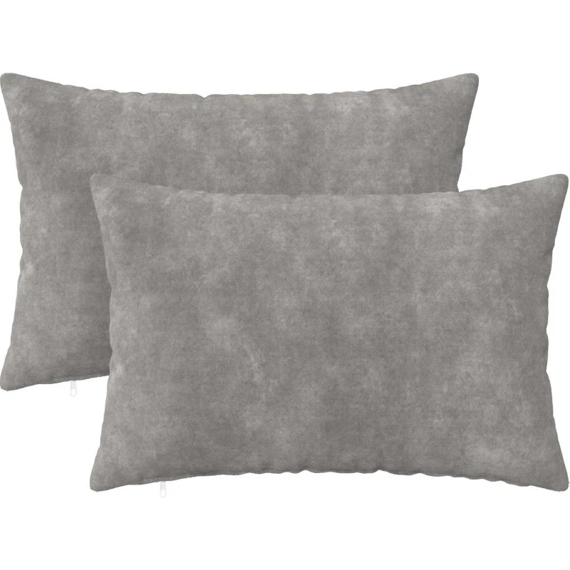 vidaXL HEERLEN Pudebetræk 2 stk. Lysegrå 50 x 75 cm Mikrofleece