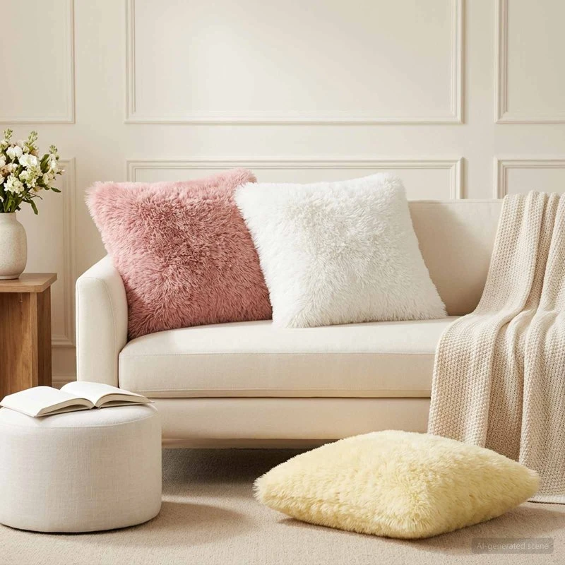 vidaXL HEERLEN Pudebetræk 6 stk. Lyserød 45x45 cm PV Fleece