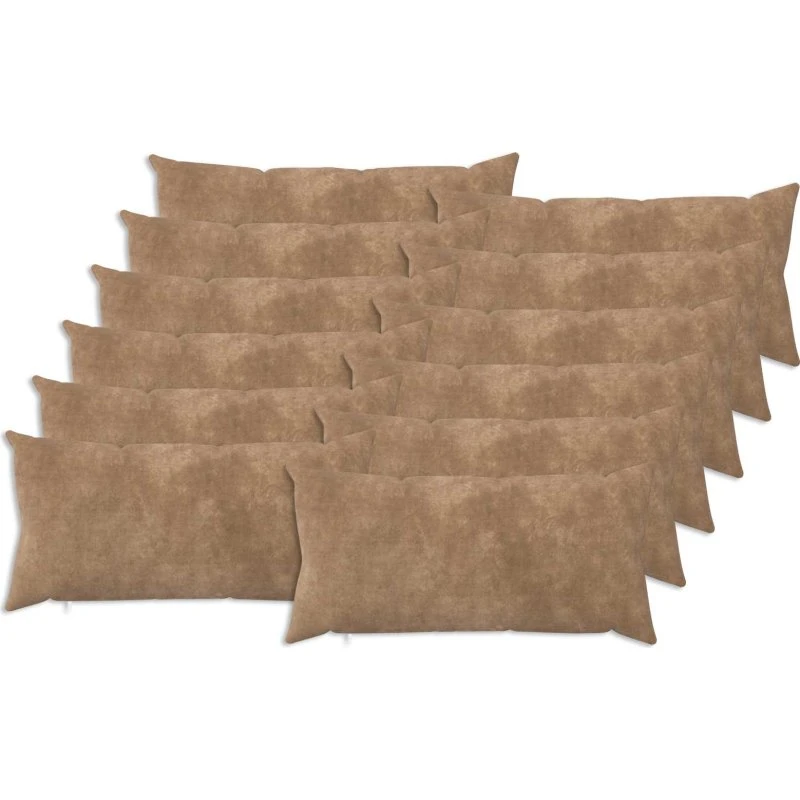 vidaXL HEERLEN Pudebetræk 12 stk. Gråbrun 40x80 cm Mikrofleece