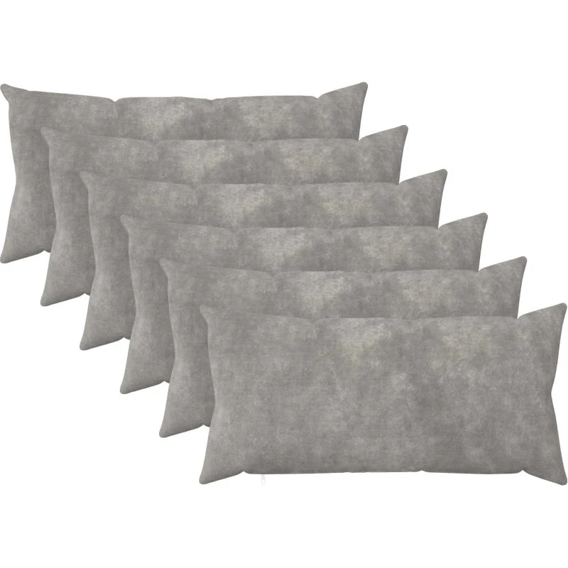 vidaXL HEERLEN Pudebetræk 6 stk. Lysegrå 40 x 70 cm Mikrofleece