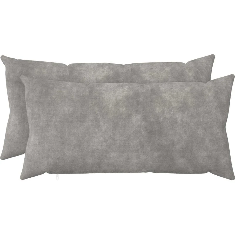 vidaXL HEERLEN Pudebetræk 2 stk. Lysegrå 40x70 cm Mikrofleece
