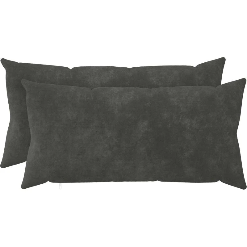 vidaXL HEERLEN Pudebetræk 2 stk. Antracit 40x70 cm Mikrofleece