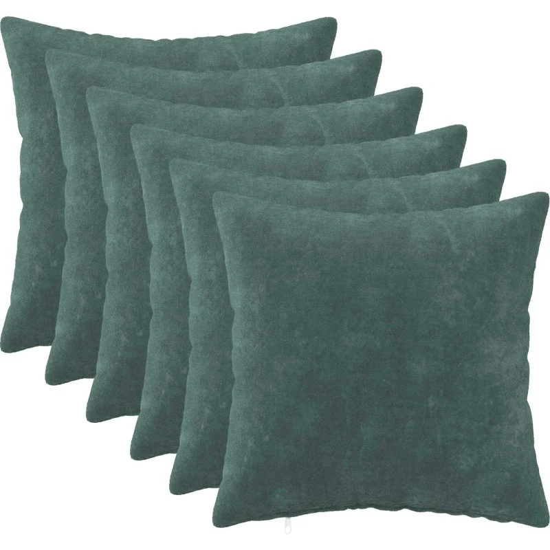 vidaXL HEERLEN Pudebetræk 6 stk. Hav Blå 35x35 cm Mikrofiber Fleece