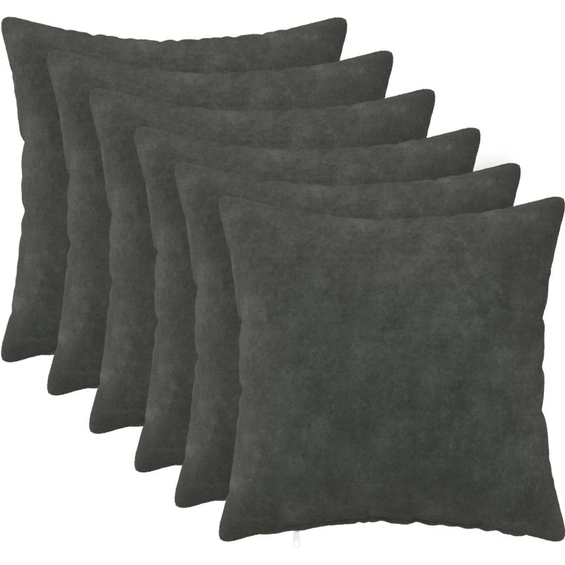 vidaXL HEERLEN Pudebetræk 6 stk. Antracit 35x35 cm Mikrofleece