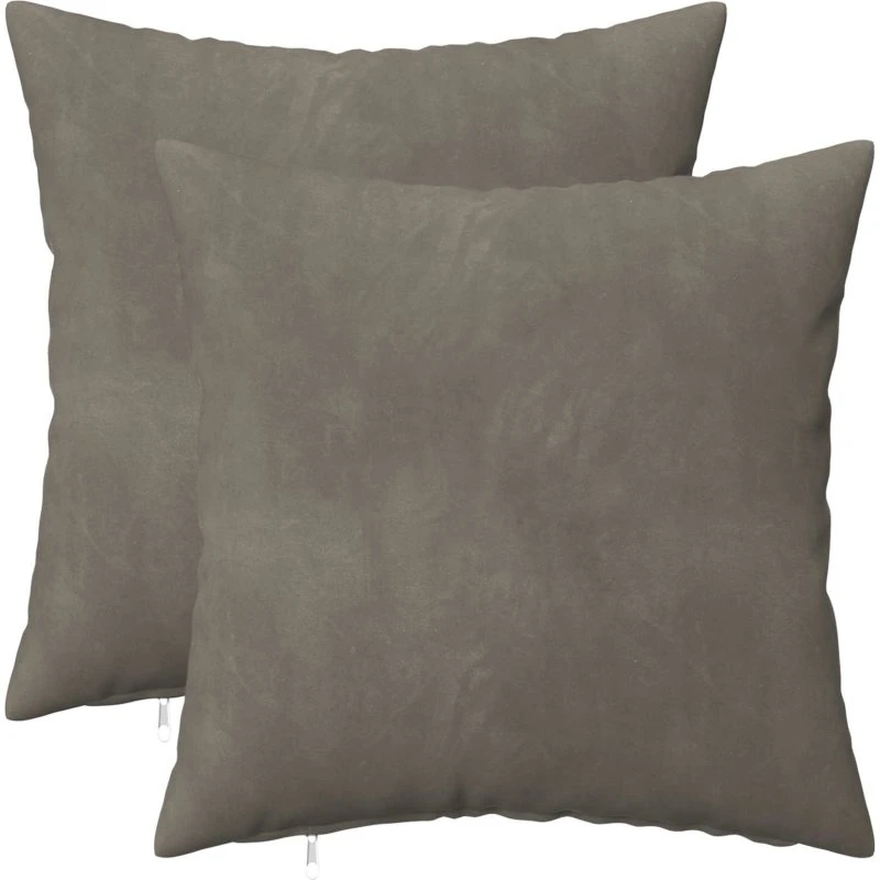 vidaXL HEERLEN Pudebetræk 2 stk. Lysegrå Fløjl 35x35 cm