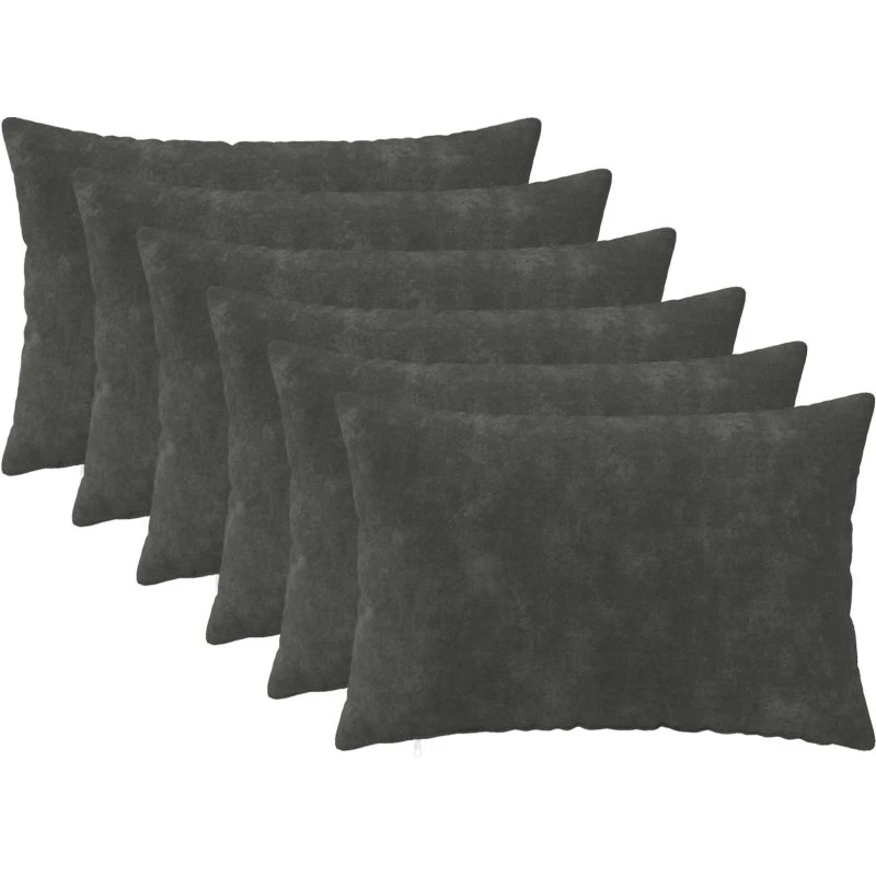 vidaXL HEERLEN Pudebetræk 6 stk. Antracit 30x50 cm Mikrofleece
