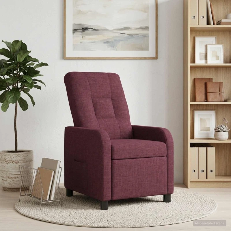 vidaXL Recliner Lilla Stof - Justerbar liggestol