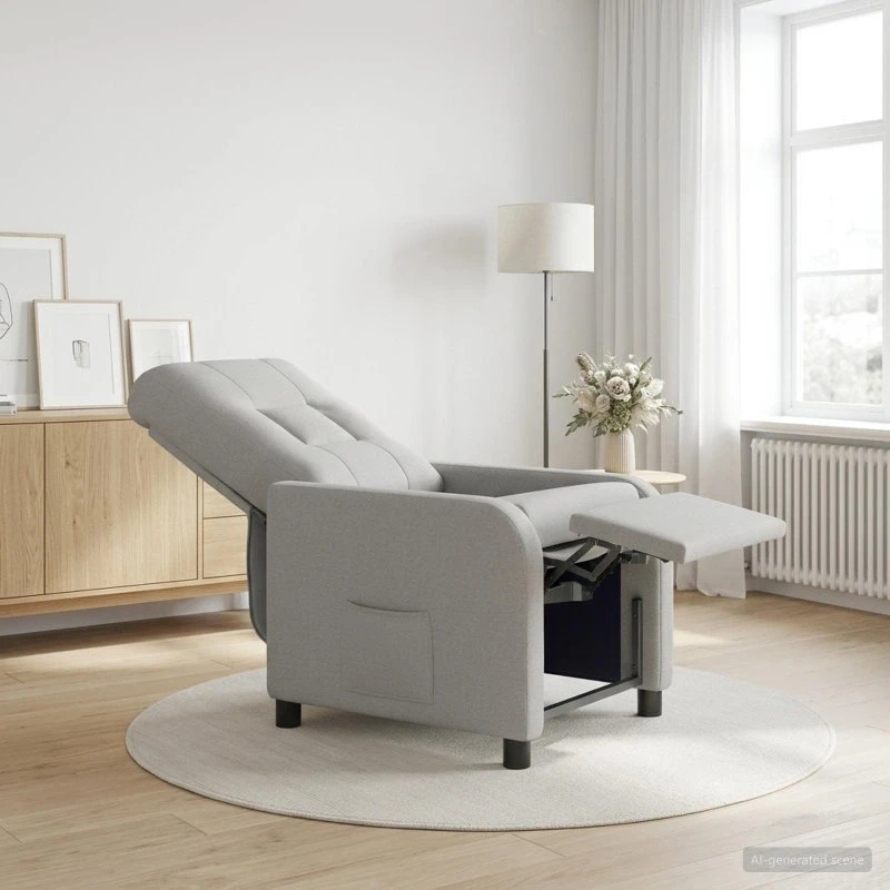 vidaXL Recliner Skygrå Stof