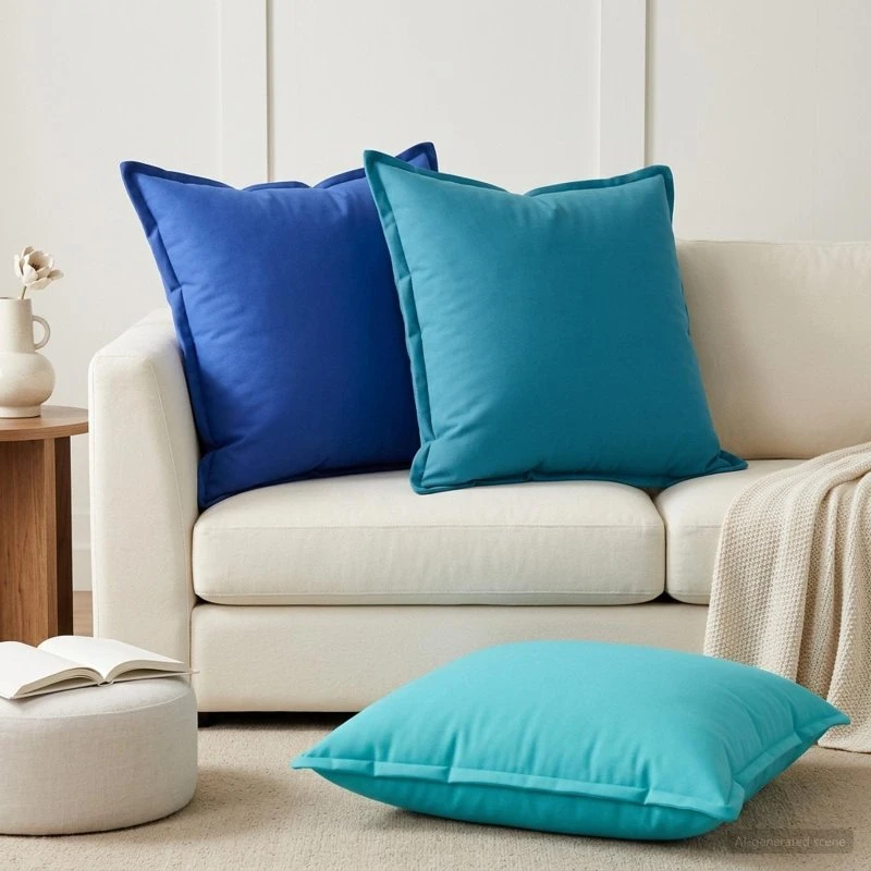 vidaXL HOUTEN Pudebetræk 2 stk. - Turkis - 70 x 70 cm