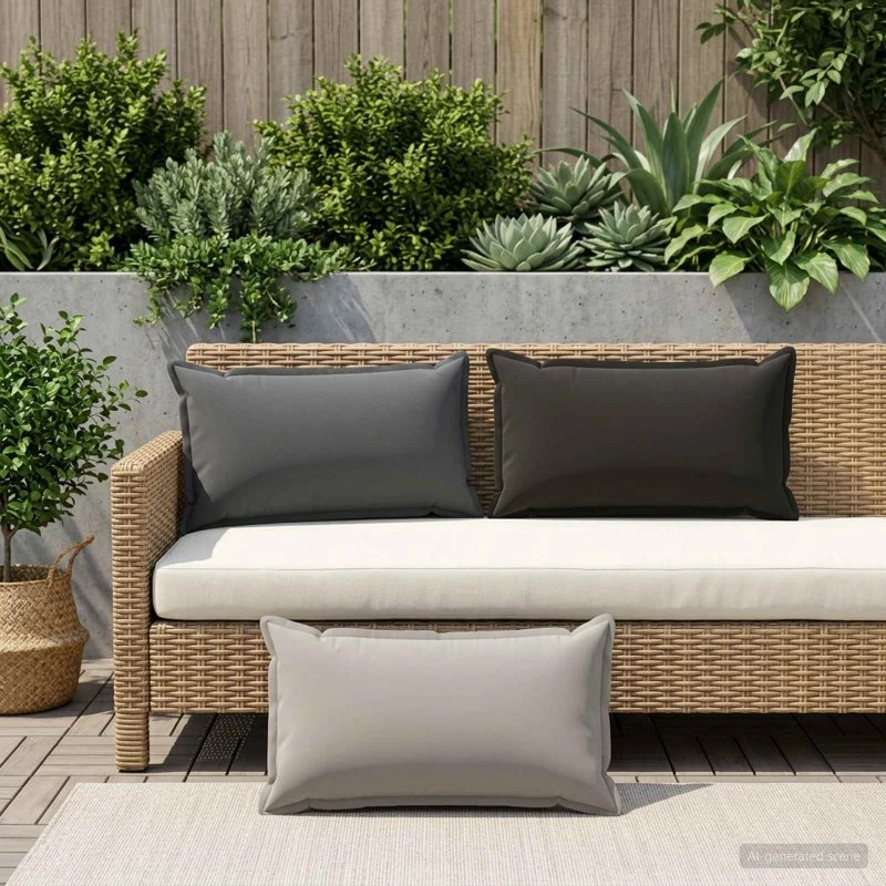 vidaXL HOUTEN Pudebetræk 2 stk. Sort 40 x 80 cm