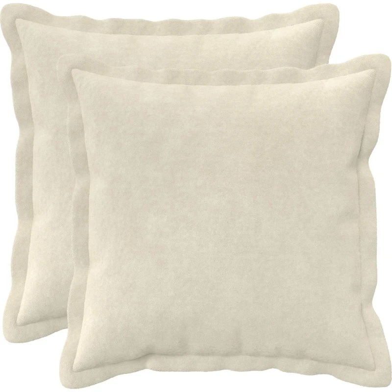 vidaXL HOUTEN Pudebetræk 2 stk. Cremefarvet 35 x 35 cm