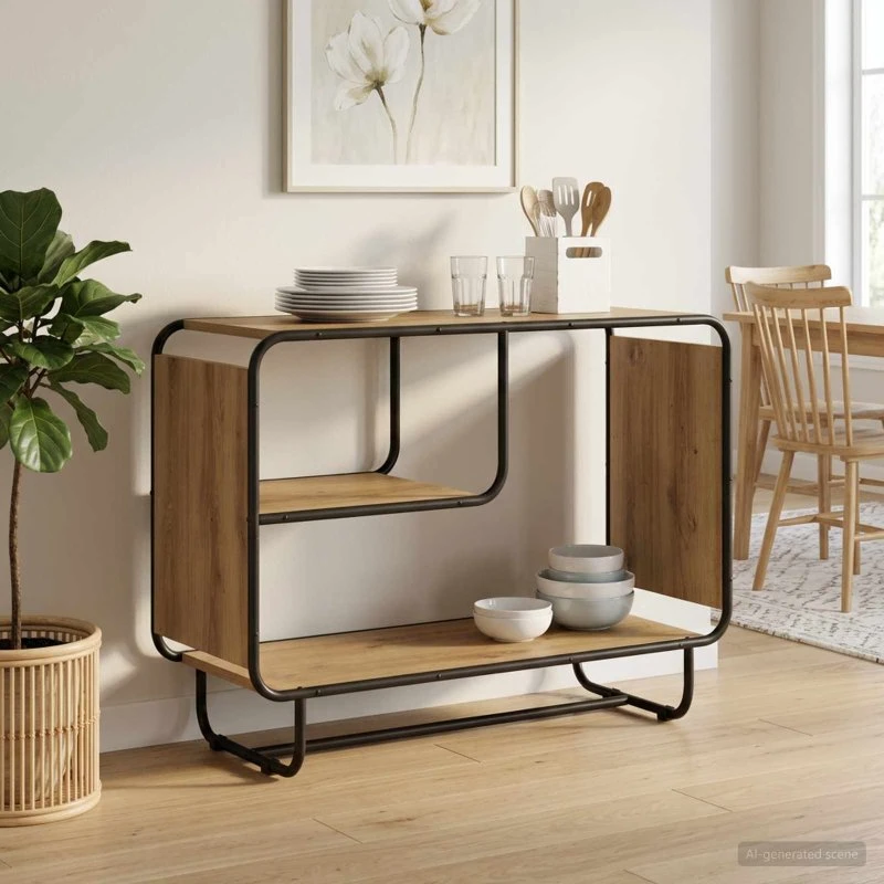 vidaXL Skænk Artisan-eg 93.5 x 37.5 x 64.5 cm