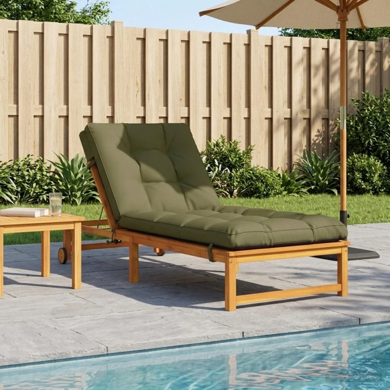vidaXL Solsengspude VIANEN Olivengrøn 200 x 90 x 8 cm