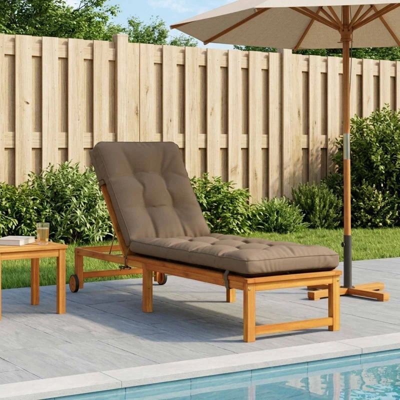 vidaXL Solsengspude VIANEN Gråbrun 200 x 60 x 8 cm