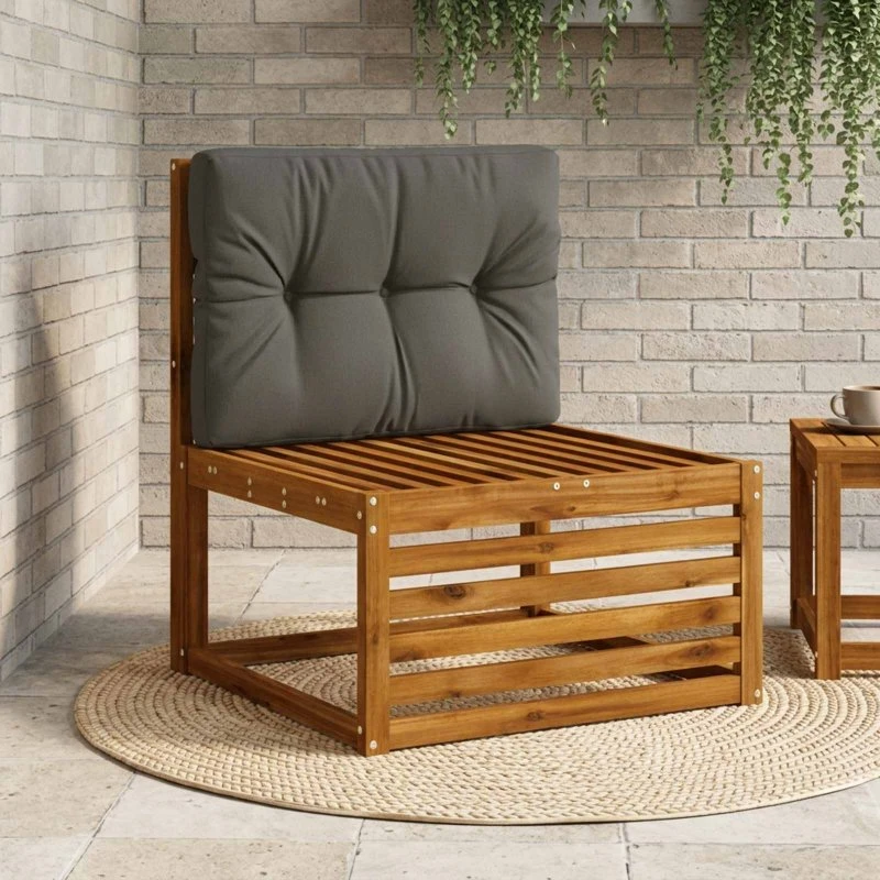 vidaXL VIANEN Palle rygpude - Antracit - 70 x 40 x 12 cm