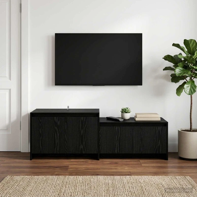 vidaXL TV-skab 147 x 35 x 50 cm Sort eg