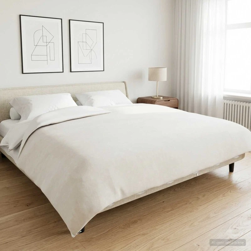 vidaXL Vægtet tæppe Hvid 200 x 220 cm 9 kg 100% Bomuld