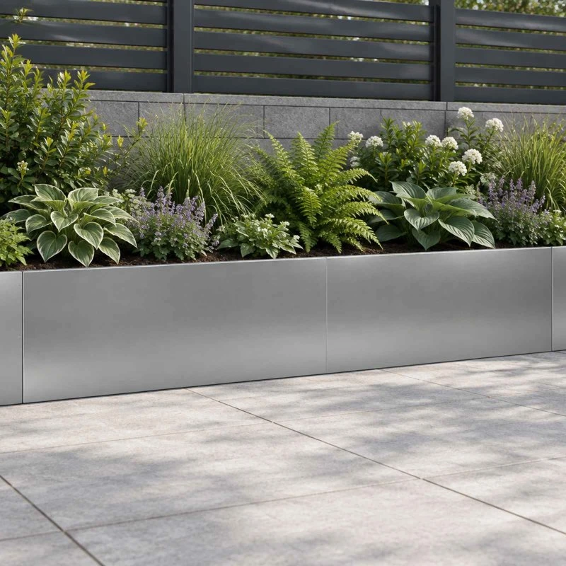 vidaXL Støttemur 2 stk. 100 x 12 x 40 cm - Galvaniseret stål, sølv