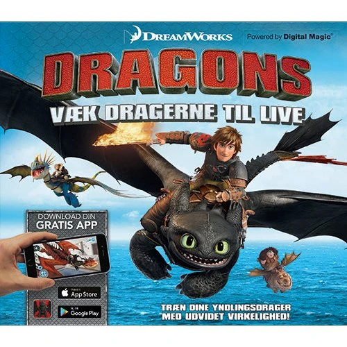 Kom tæt på Dragons - Augmented Reality bog