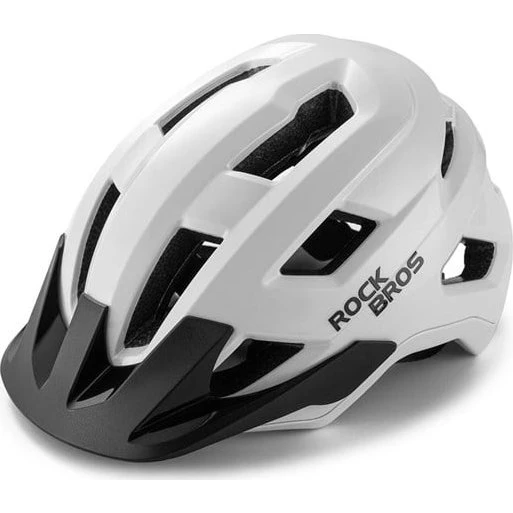 Rockbros LK-67 Cykelhjelm til unge med visir, hvid, 54-58 cm