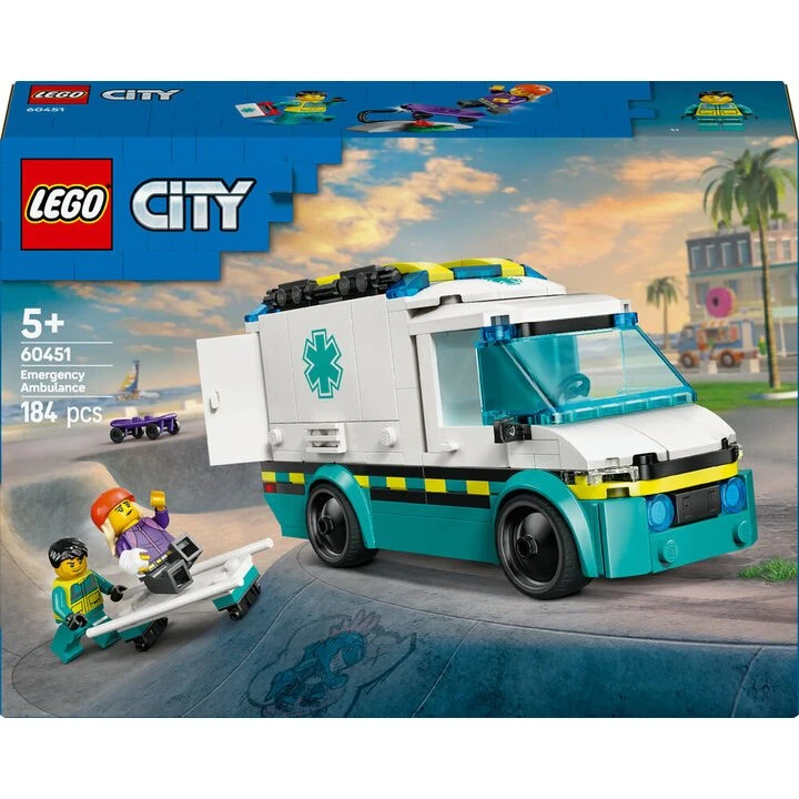 LEGO City 60451 Ambulance – redningsambulance til 5+ år
