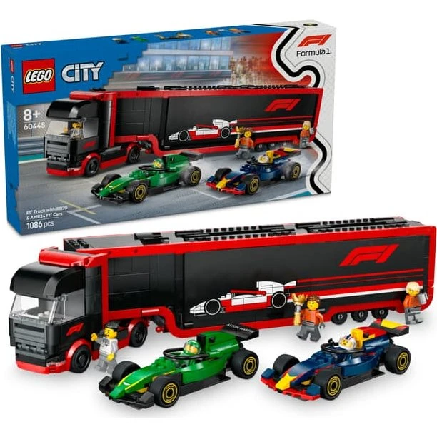 LEGO City 60445 F1-lastbil med RB20 & AMR24