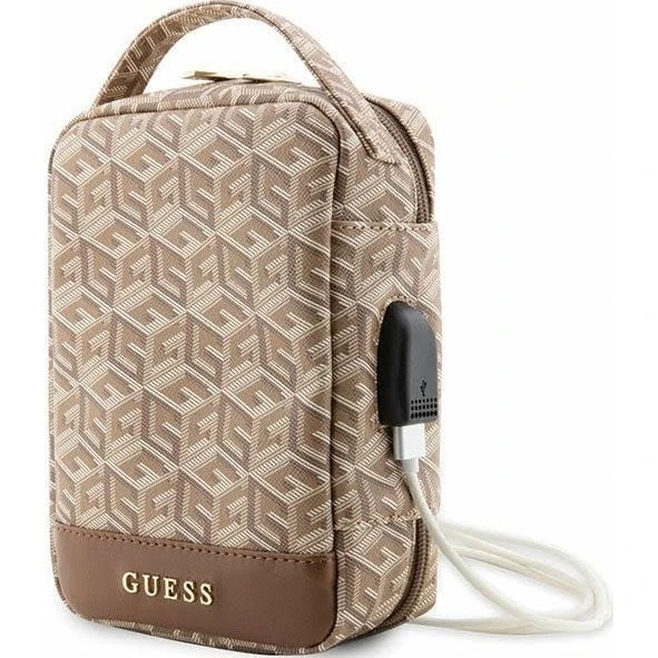 Guess GUHBHGCFSEW Organizer Bag - Brown GCube Stripe