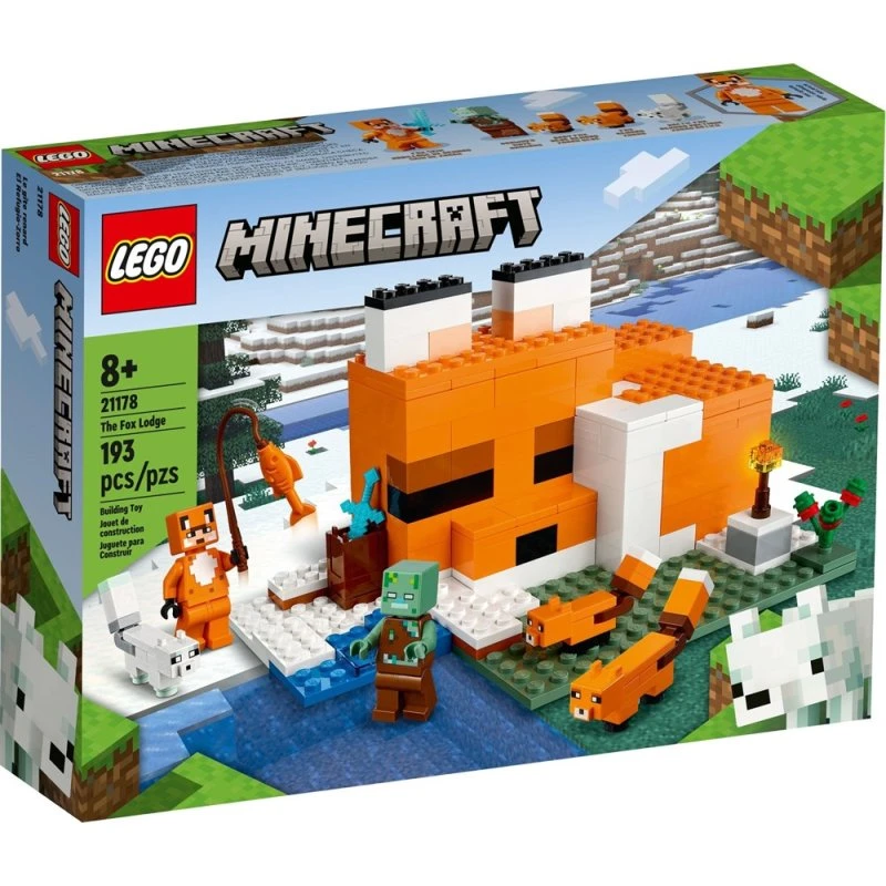 LEGO Minecraft The Fox Lodge 21178 - Rævehus til børn 8+