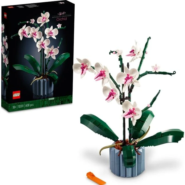 LEGO Icons Orkidé 10311 (hvid/lyserød, blå vase)