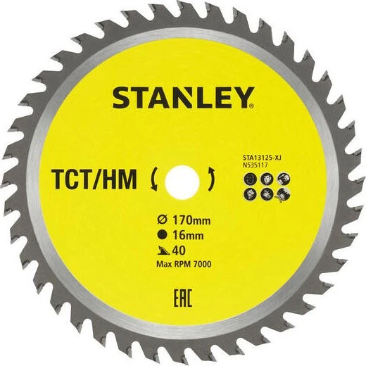 Stanley STA13125 Rundsavklinge - 170x16mm, 40 tænder