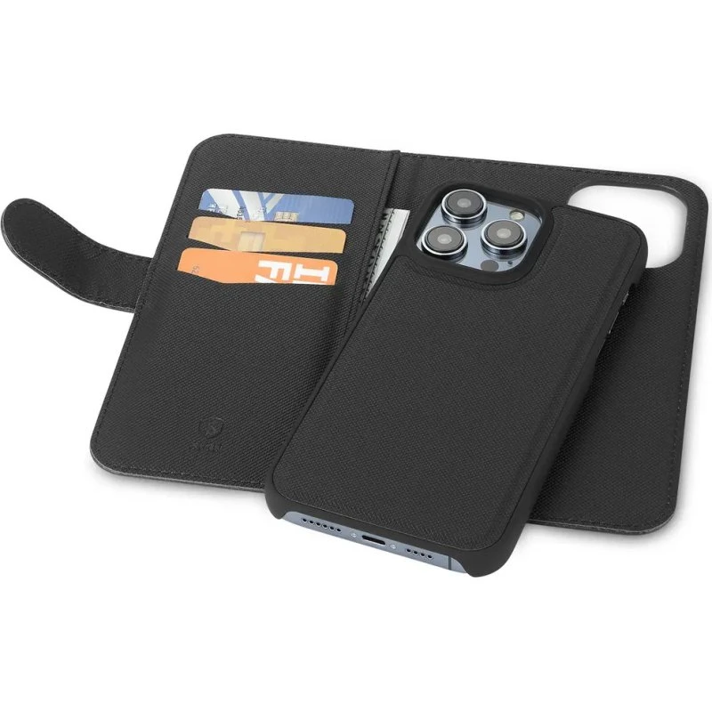 SiGN Wallet Cover 2-i-1 til iPhone 14 - Sort