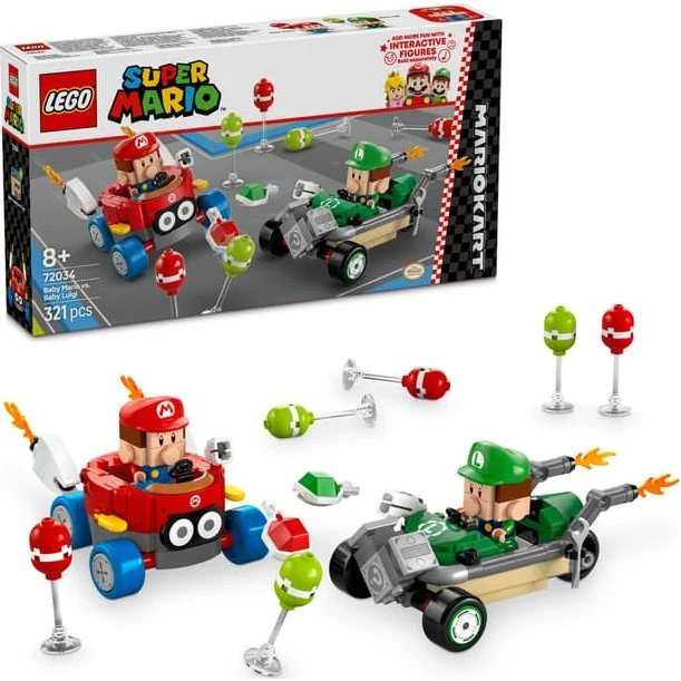 LEGO 72034 Super Mario: Mario Kart – Baby Mario vs. Baby Luigi