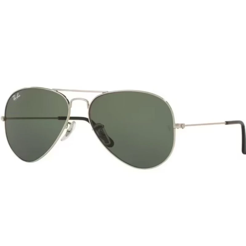 Ray-Ban RB3025 L2823 58 Aviator – sort ramme, grøn linse