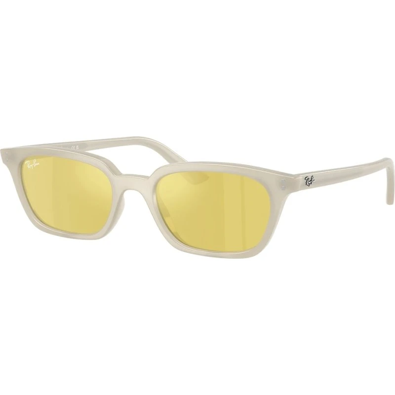 Ray-Ban RB4456 Zaya 50 Hvid, gule spejlglas