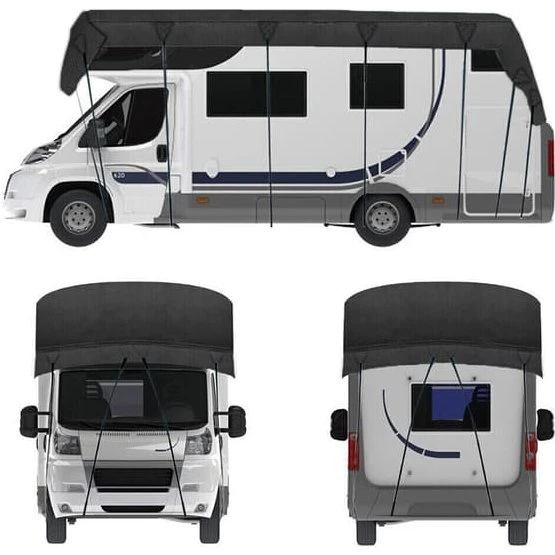 Sort autocamperbetræk XXL i 210D Oxford stof