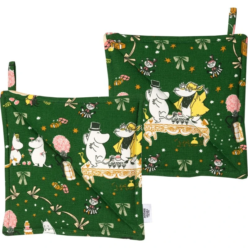 Arabia Moomin grydelapper Kærlighedsgave, 22x22 cm, 2-pak