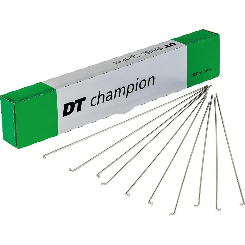 DT Swiss Champion J-Bend eger - Sølv (2.0 mm)