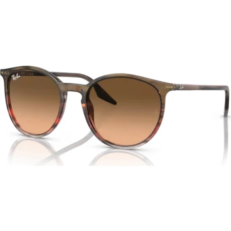Ray-Ban RB2204 Polished Striped Brun/Rød/Sort (Unisex)