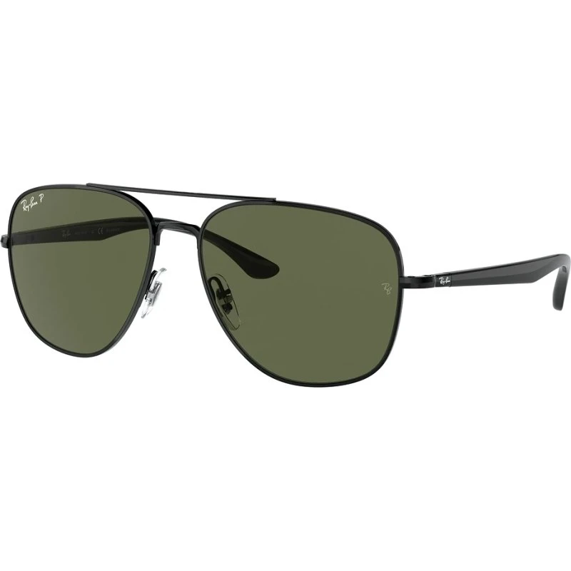 Ray-Ban RB3683 002/58 – Sort metalstel, grønne G15-linser