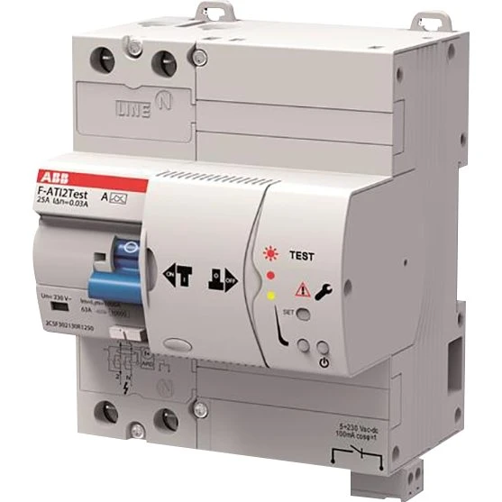 F-ATI RCD med selvtest, 2p, 25A, 30mA, Type A