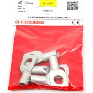 Cu-rørkabelsko KRF25-12 25mm2 M12 - 5 stk.