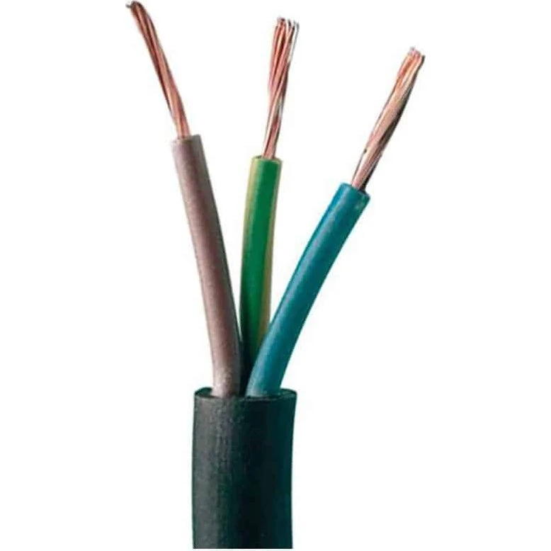 Plastkappeledning H05 VV-F 4G0,75 Sort T1000