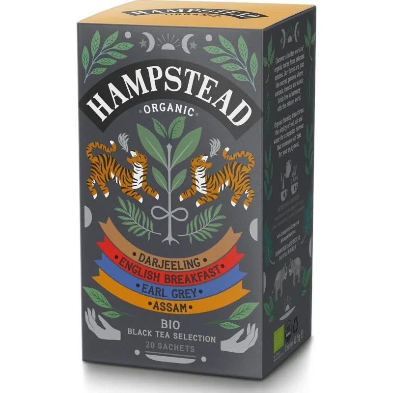 Hampstead Tea Økologisk Sort Te Sampak - 20 breve