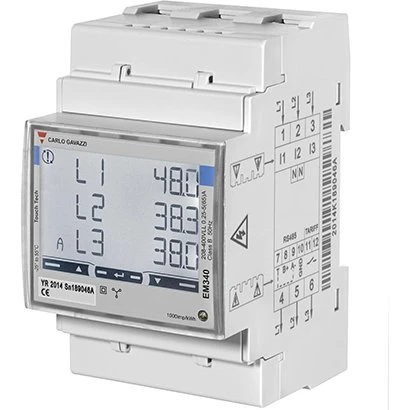 3-faset Elmåler 65A med Modbus og LCD-display