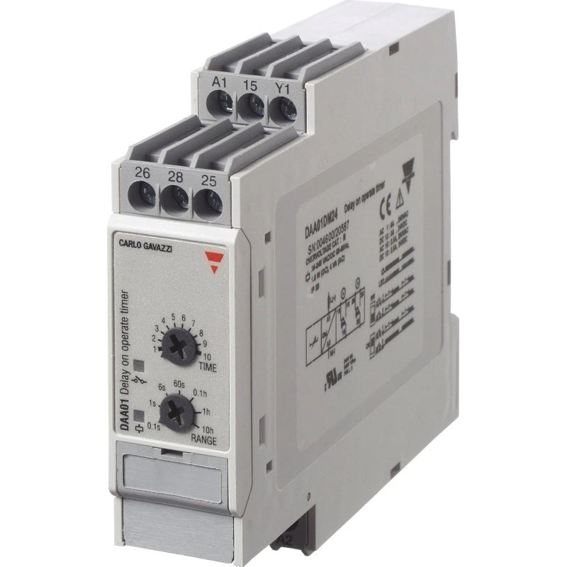 Tidsrelæ DAA01DM24 Forsinket indkobling 24-240VAC/DC 2-pol