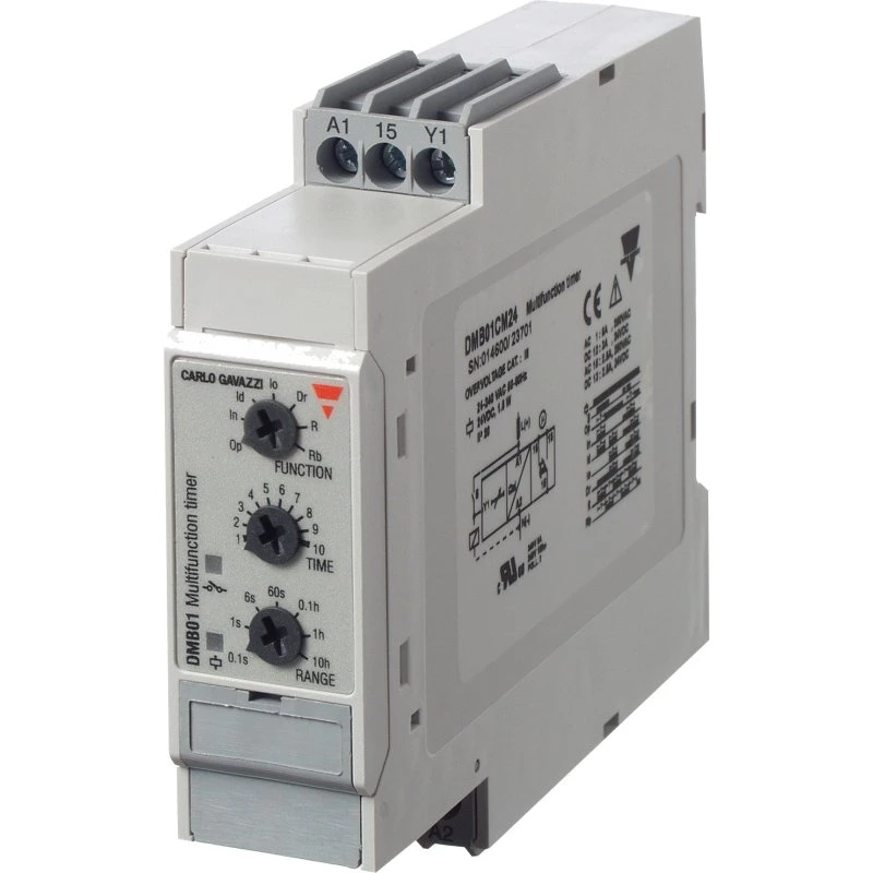 DMB01CM24 Multifunktionsrelæ, 7 funktioner, 24-240VAC, 22,5 mm